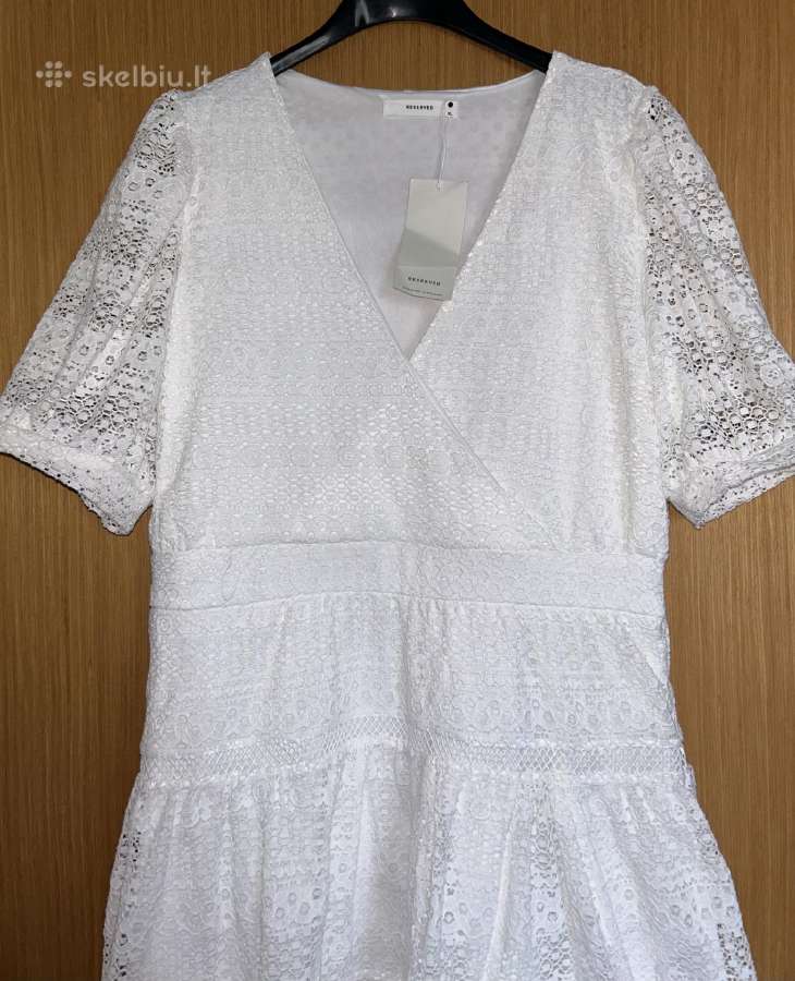 Balta neriniuota Reserved suknele L - XL - nuotraukos Nr. 7