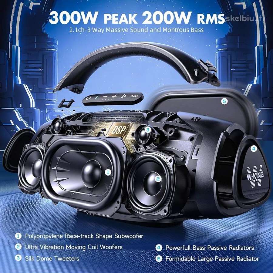 Pati galingiausia 200w W-king Bt kolonėlė X20