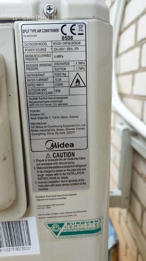 Sveiki parduodamas oro kondicionierius Midea - nuotraukos Nr. 3