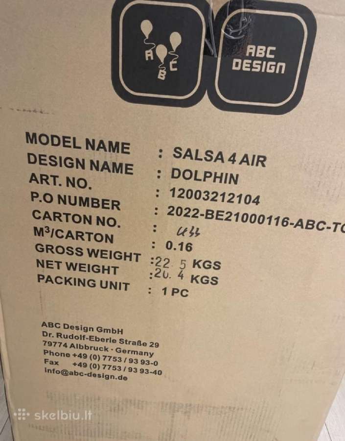 Vaiko vežimas Abc Design Salsa Air 4 2in1 - nuotraukos Nr. 5