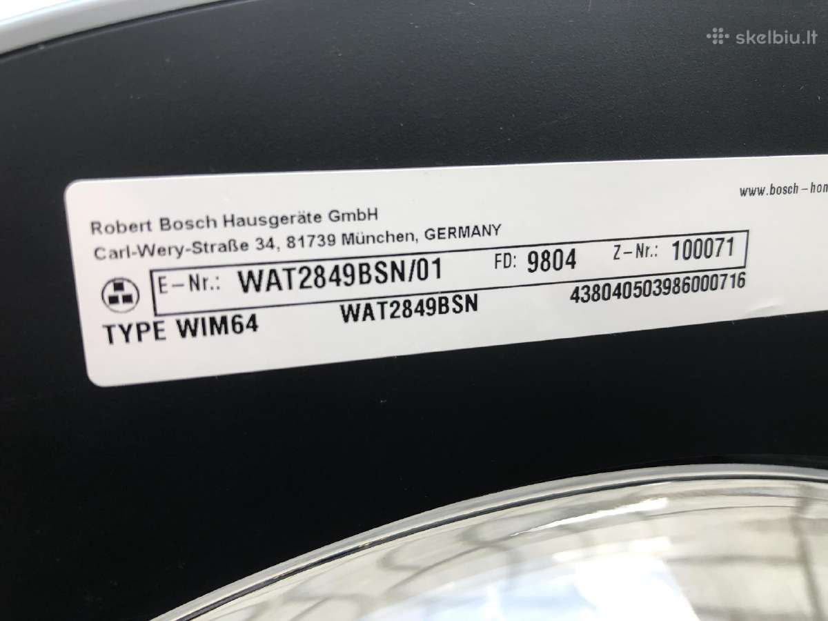 Bosch 9 kg. - nuotraukos Nr. 9