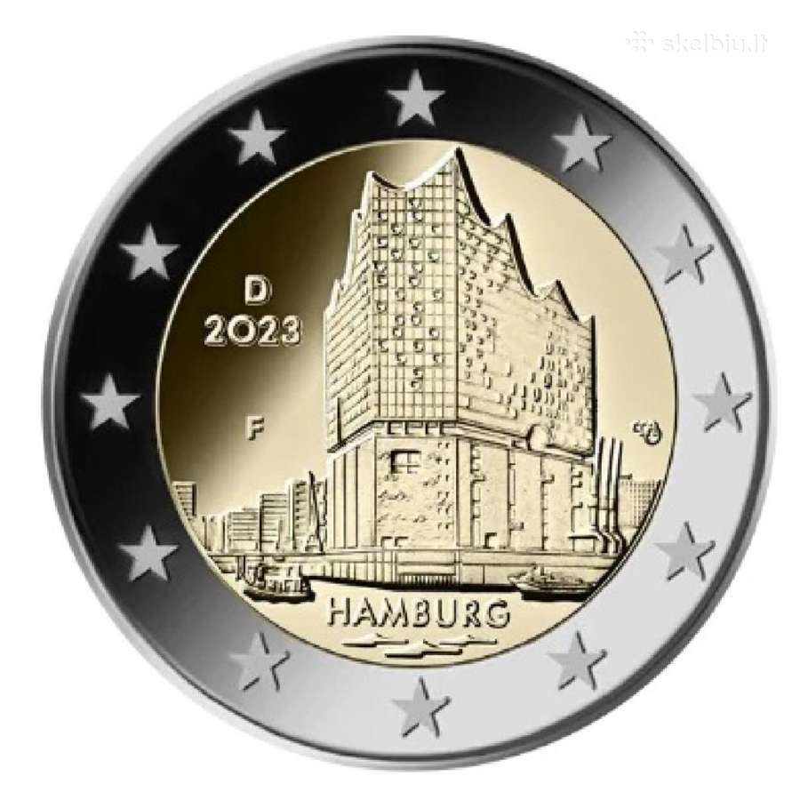 2023m. proginės 2 eurų monetos Unc - nuotraukos Nr. 2
