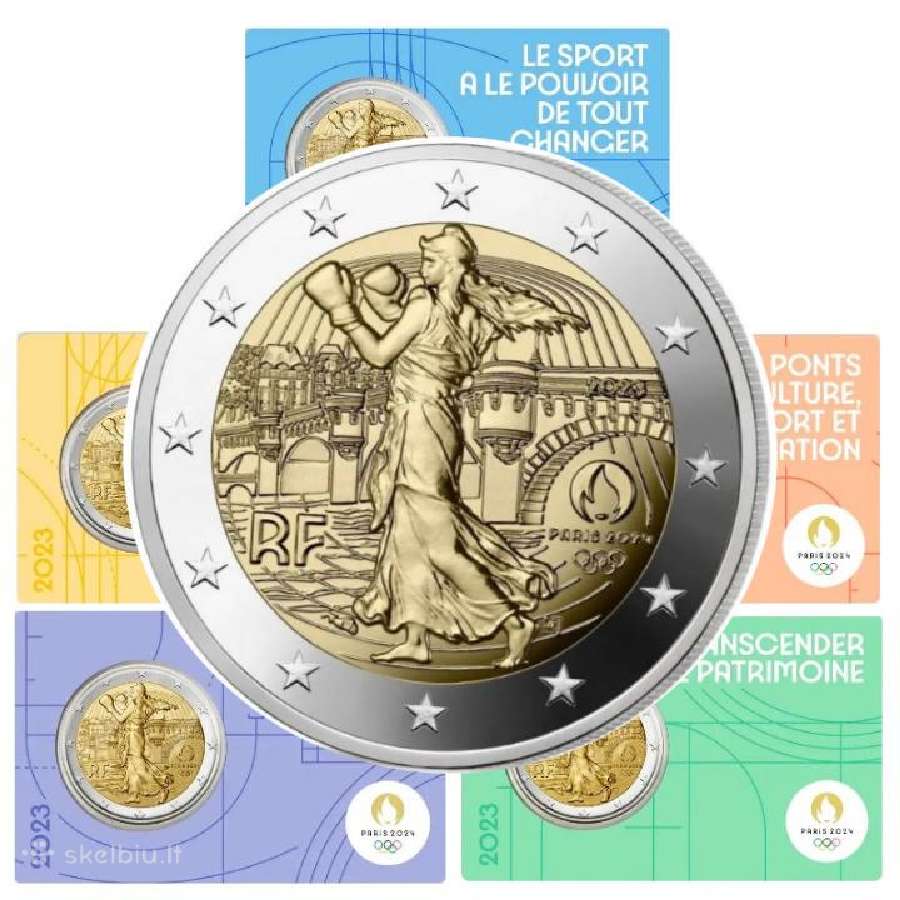 2023m. proginės 2 eurų monetos Unc - nuotraukos Nr. 16
