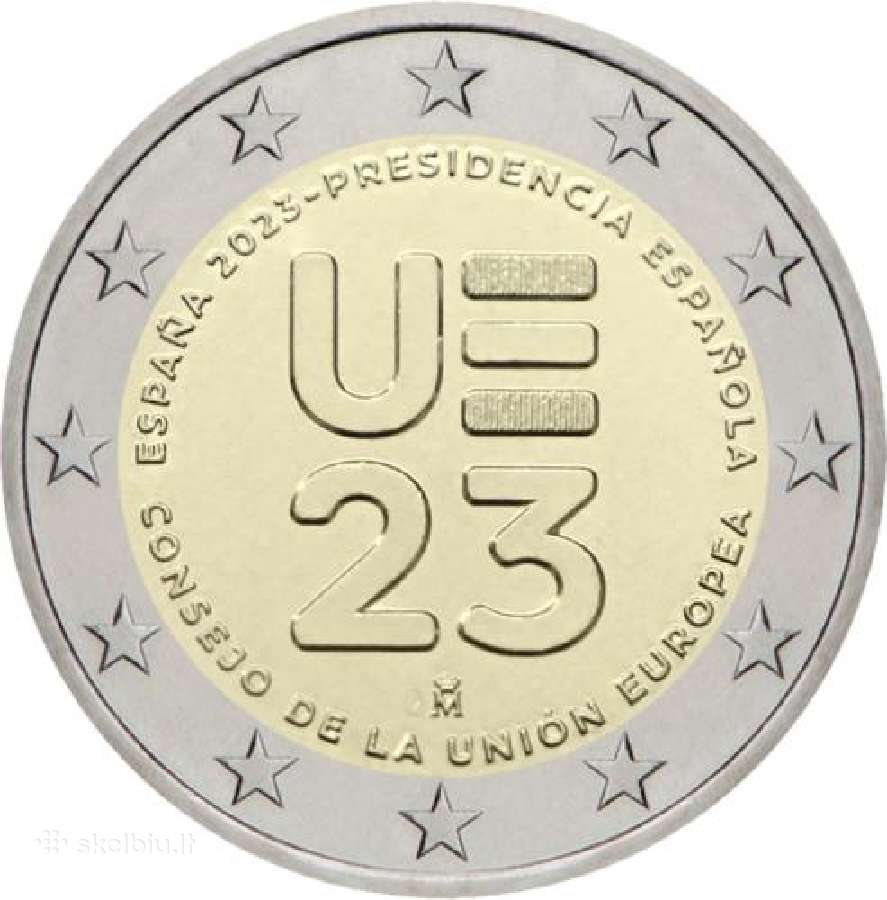 2023m. proginės 2 eurų monetos Unc - nuotraukos Nr. 17