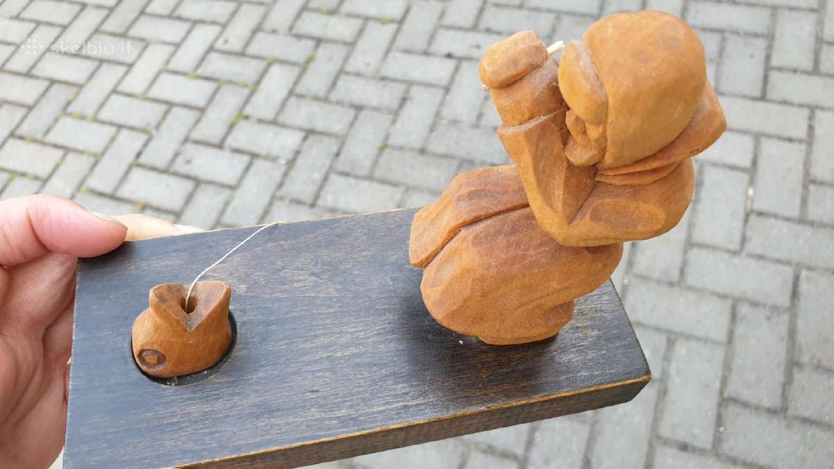 Vintažinė skulptūrėlė "Žvejys" - nuotraukos Nr. 2