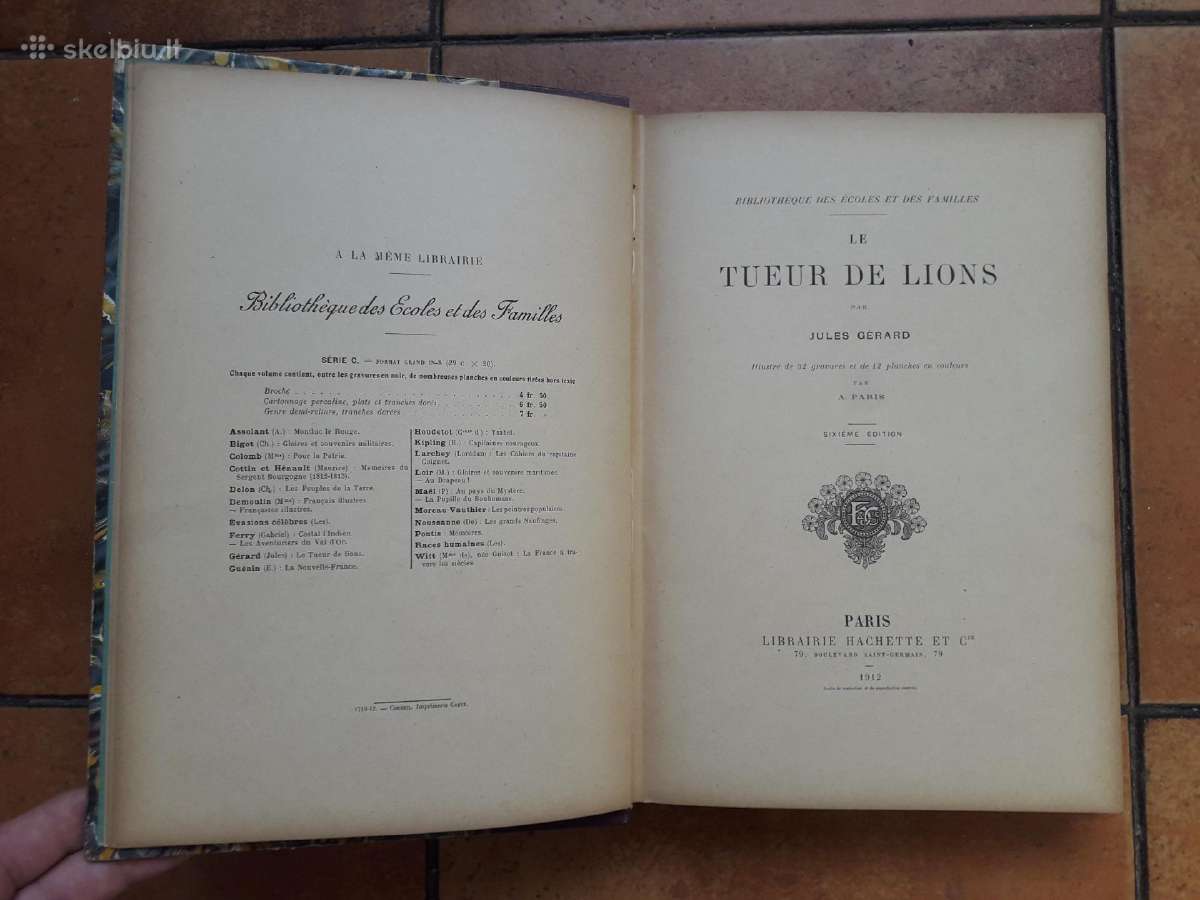 Jules Gerard "Le tuerur de lions" Paris 1912 an - nuotraukos Nr. 7