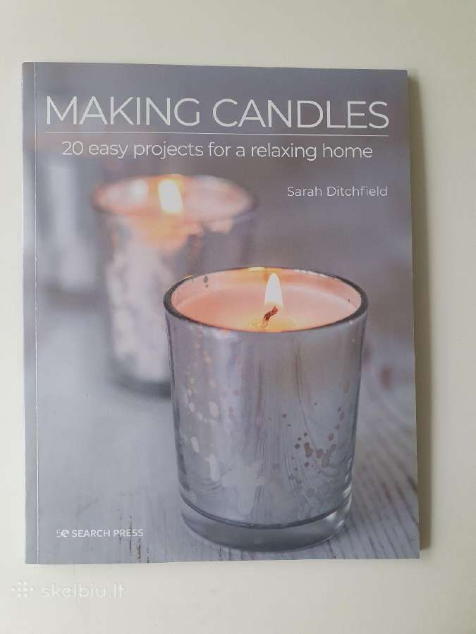 Knyga anglų k. apie žvakių g-bą "Making candles"