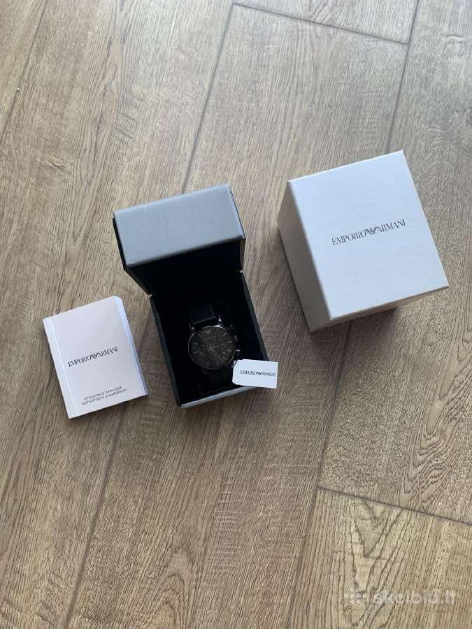 Juodas Emporio Armani vyriskas laikrodis Ar1737