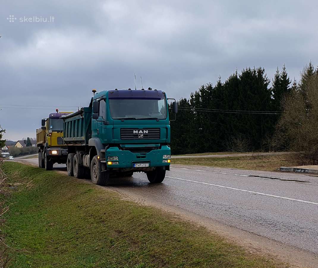 Žvyras Smėlis Juodžemis Savivarčio6x6nuoma betonas