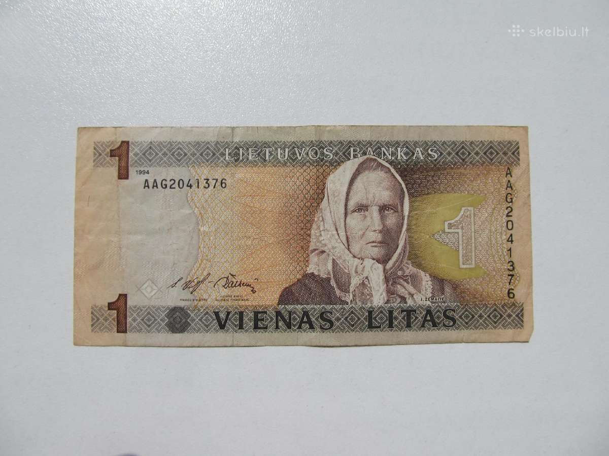 1 litas , Lietuva , 1994 Žemaitė