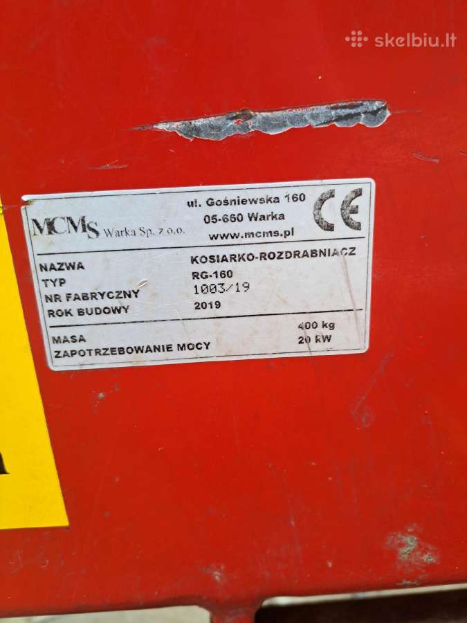 Mcms Rg-160 smulkintuvas - nuotraukos Nr. 2