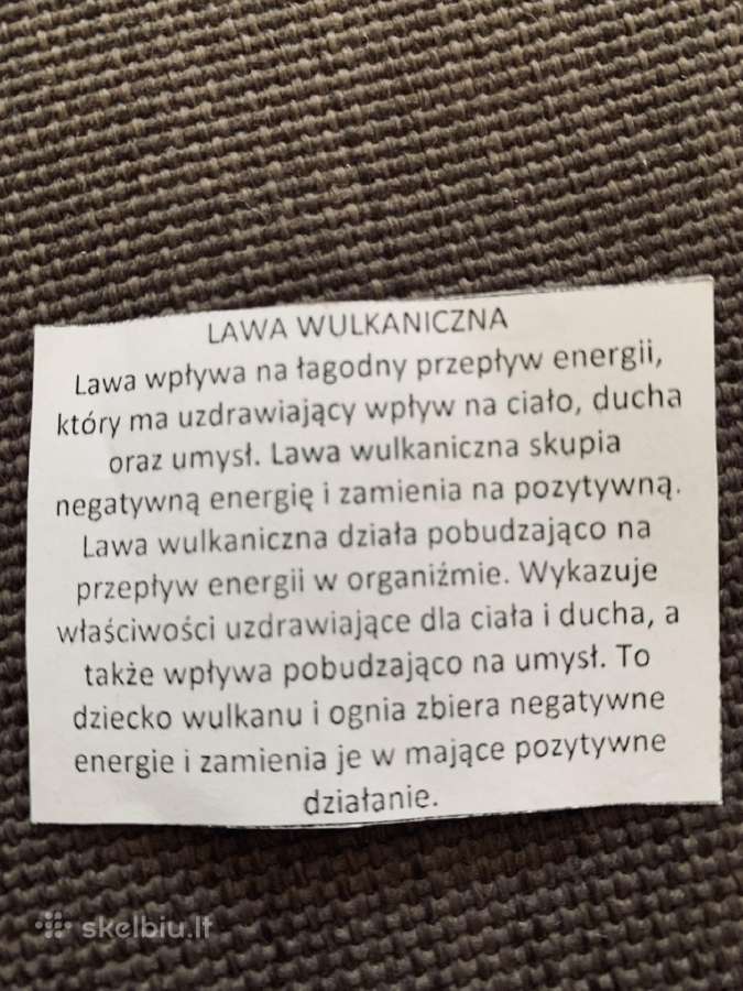Apyrankė pagaminta iš vulkaninės lavos karoliukų - nuotraukos Nr. 7