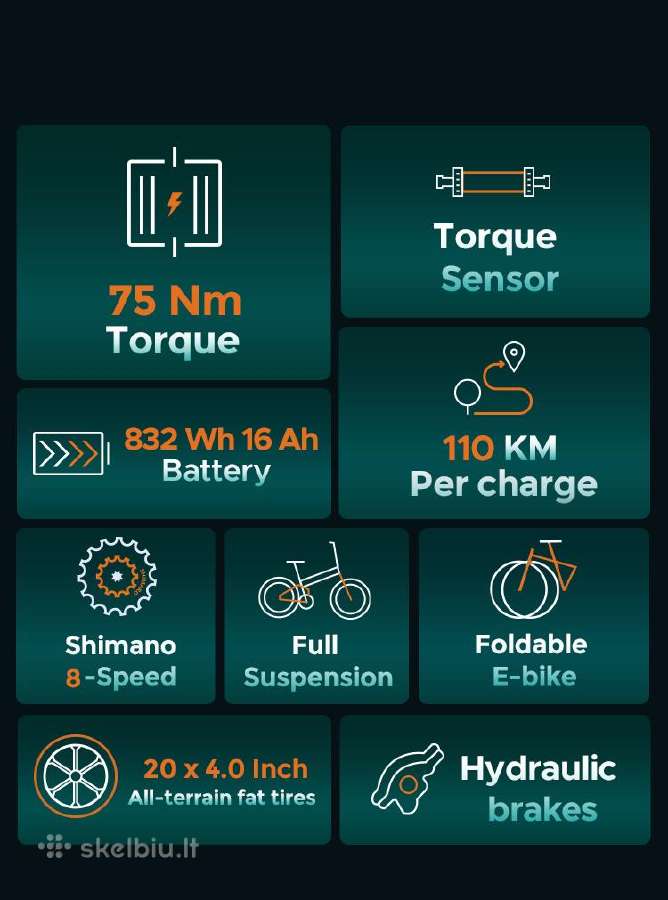 Galingas elektrinis dviratis Engwe Engine Pro 2 - nuotraukos Nr. 18