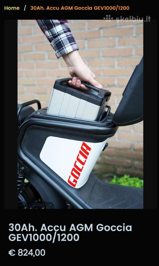 Elektrinio motorolerio akumuliatorius 48v 30ah - nuotraukos Nr. 5