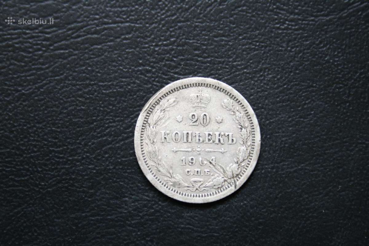 Rusija(imperija)(nikolajus II)20kapeikų1904(ag500)