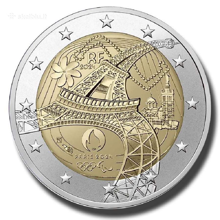 2 eurų Prancūzijos Unc proginės monetos - nuotraukos Nr. 11