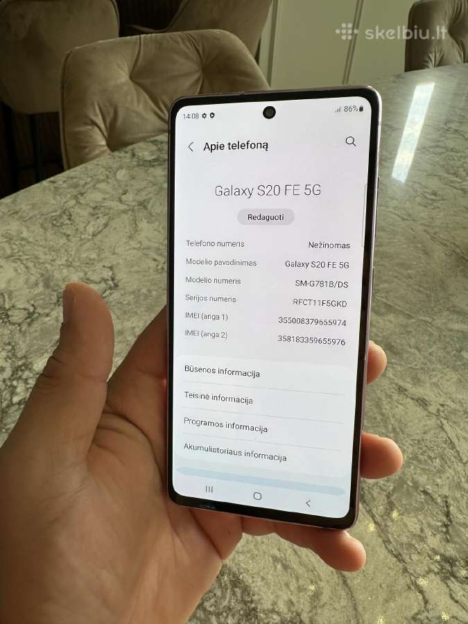 Samsung s20fe 5G, 6/128gb - nuotraukos Nr. 4