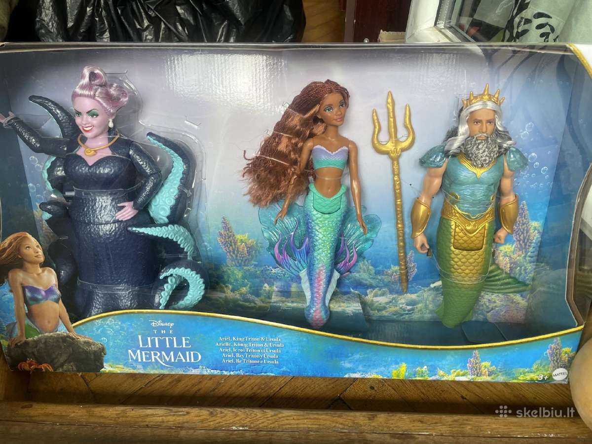 Disney Little Mermaid herojų lėlių rinkinys