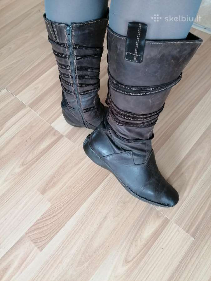 Žieminiai Clarks odiniai ilgaauliai batai