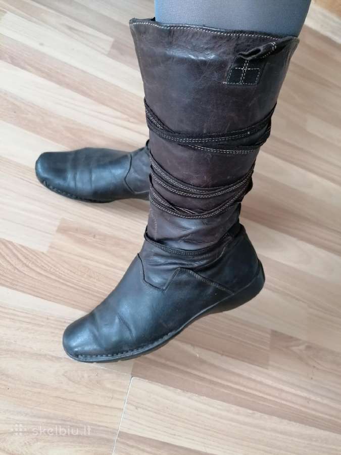 Žieminiai Clarks odiniai ilgaauliai batai - nuotraukos Nr. 3