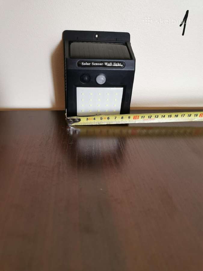 LED Lauko šviestuvai su saulės elementais. Nauji