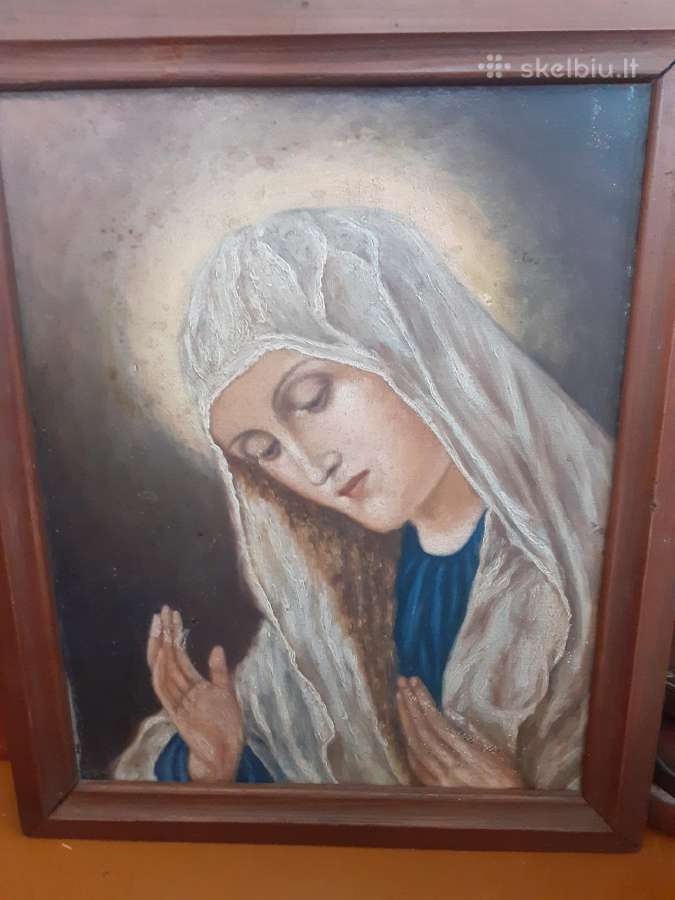 Senas religinis paveikslas, drobė, aliejus.