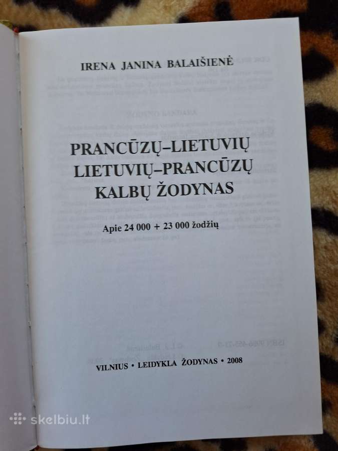 Prancūzų-lietuvių, lietuvių-prancūzų kalbų žodynas - nuotraukos Nr. 2
