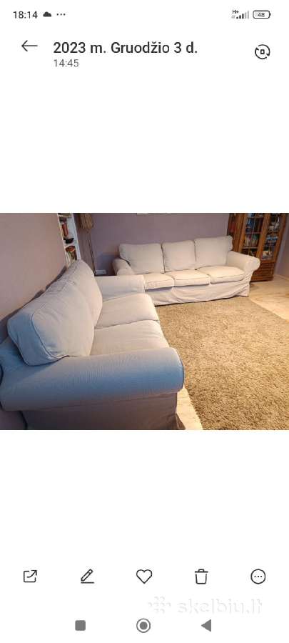 Ikea trivietė ir dvivietė sofos. Anykščiai.