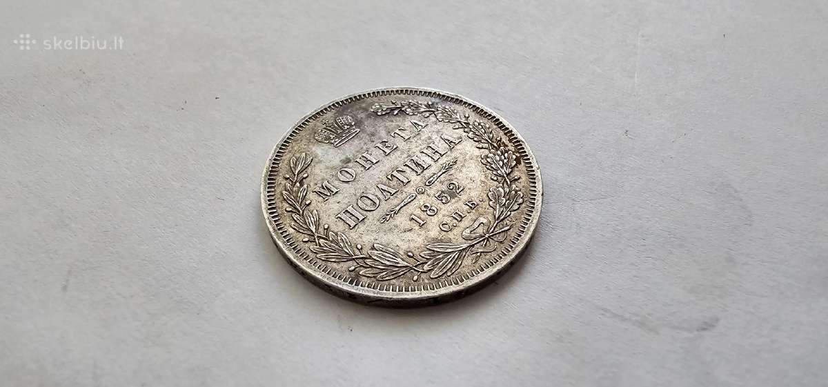 1852 Poltina , kolekcinis stovis , Unc - nuotraukos Nr. 2