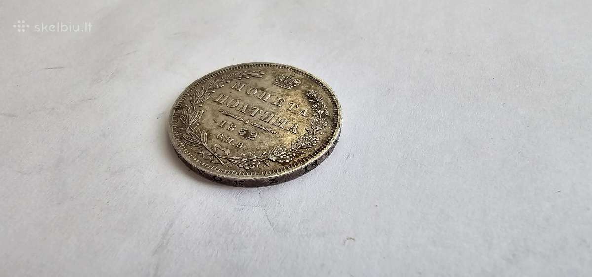 1852 Poltina , kolekcinis stovis , Unc - nuotraukos Nr. 3