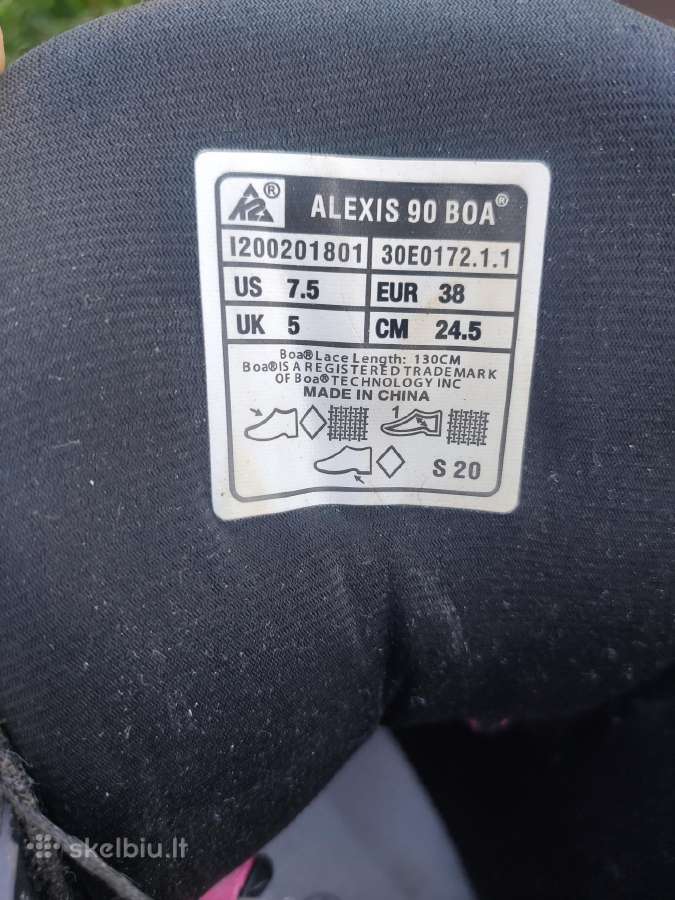 K2 Women's Alexis 90 Boa Inline Riedučiai 38 dydis - nuotraukos Nr. 2