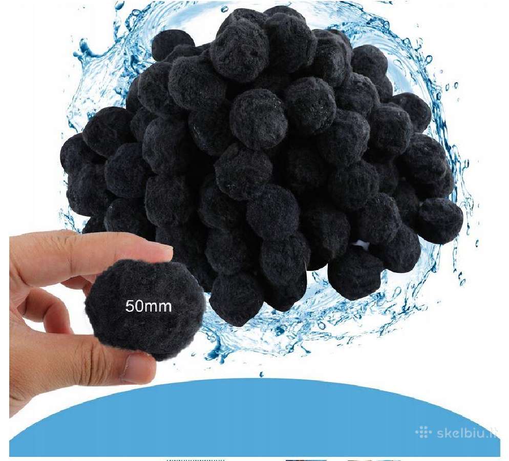 Baseino filtravimo kamuoliukai juodi 1400 gr