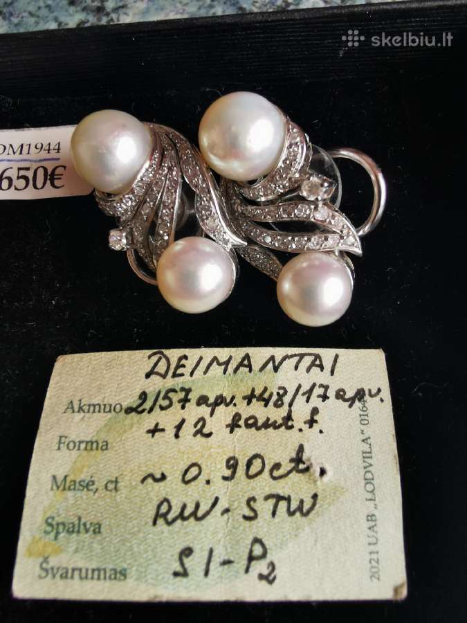 Sertifikuoti auskarai su 0.90ct deimantais - nuotraukos Nr. 3