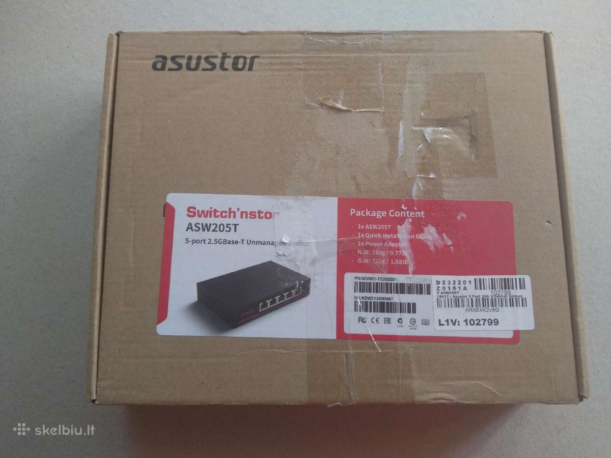 Asustor Asw205t 5 portu 2.5G switchas - nuotraukos Nr. 3
