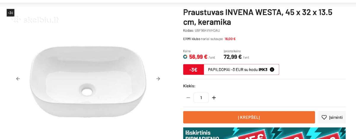 Praustuve,kriaukle. - nuotraukos Nr. 3