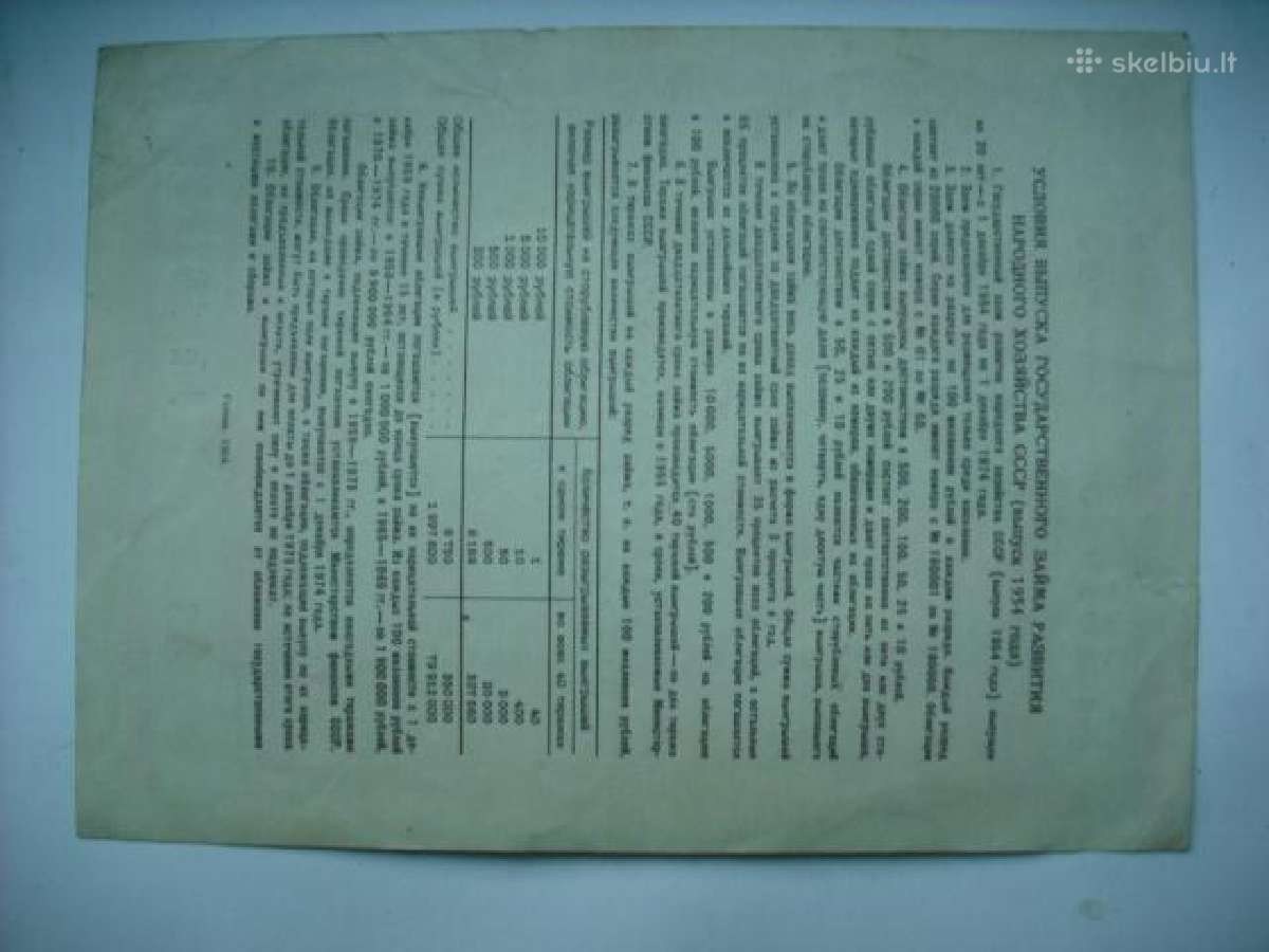 TSRS-obligacijos 1951-1957m. - nuotraukos Nr. 10