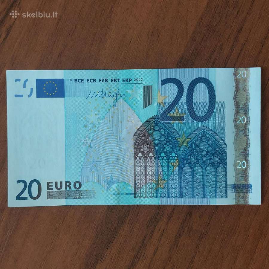 20 Euro 2002 ,series X - Vokietija ,( būklė Unc ) - nuotraukos Nr. 2