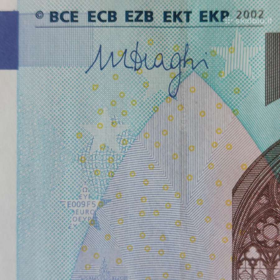 20 Euro 2002 ,series X - Vokietija ,( būklė Unc ) - nuotraukos Nr. 6