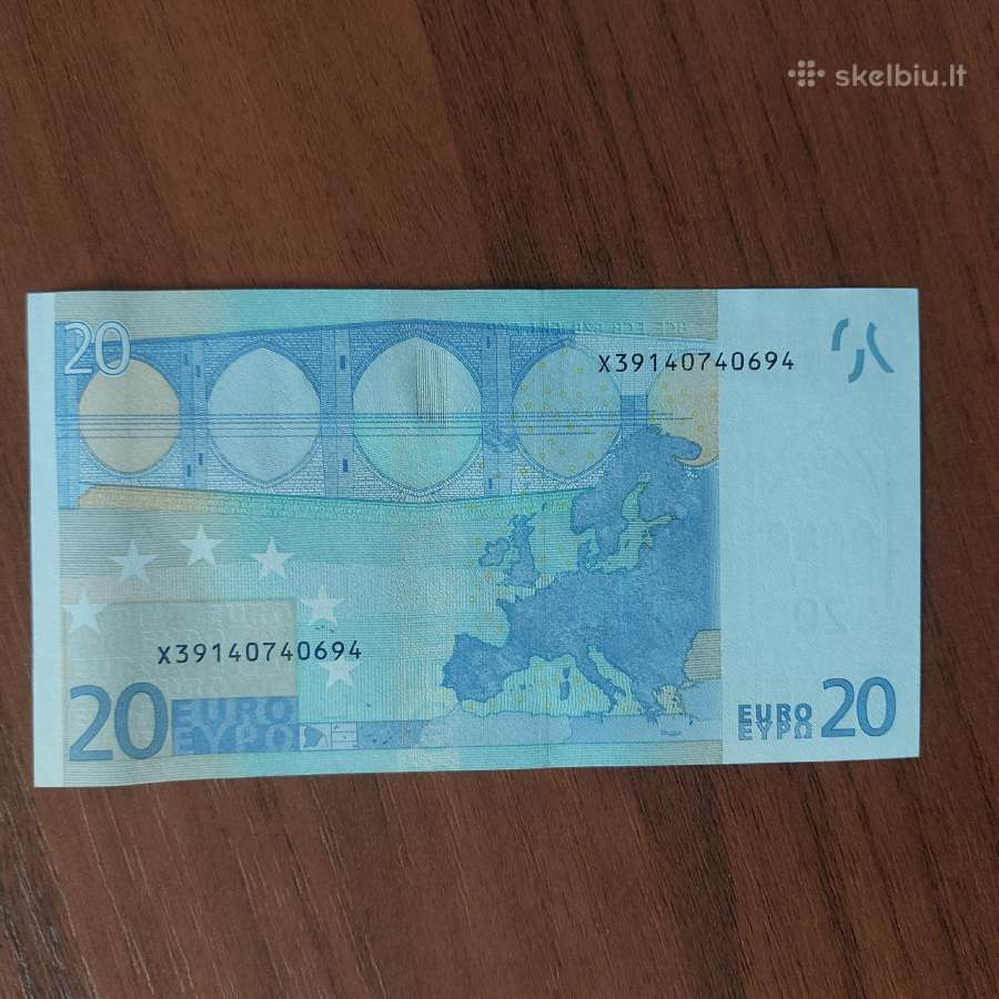 20 Euro 2002 ,series X - Vokietija ,( būklė Unc ) - nuotraukos Nr. 8