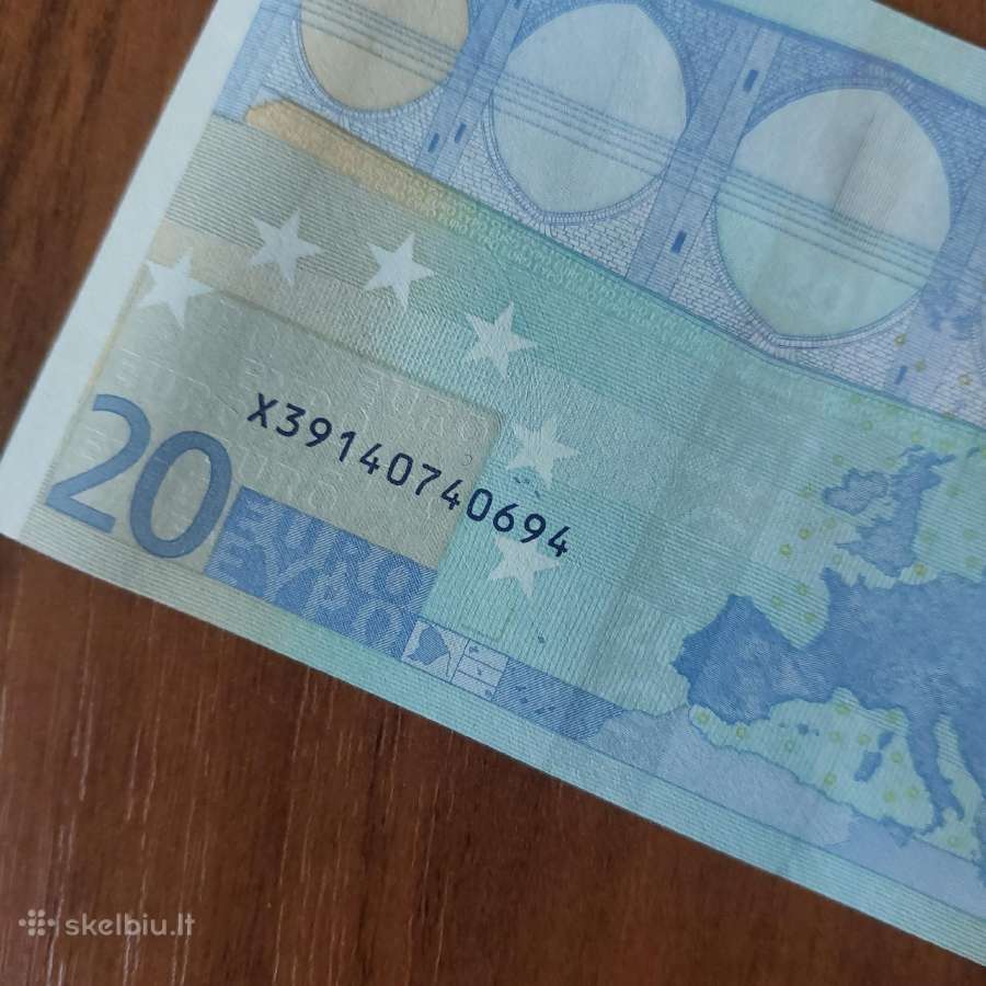 20 Euro 2002 ,series X - Vokietija ,( būklė Unc ) - nuotraukos Nr. 12