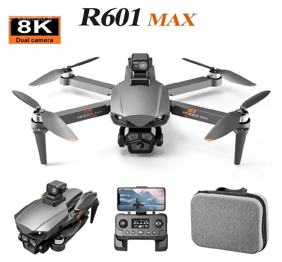 Dronas R601 Max su dviejomis kameromis GPS ir WiFi