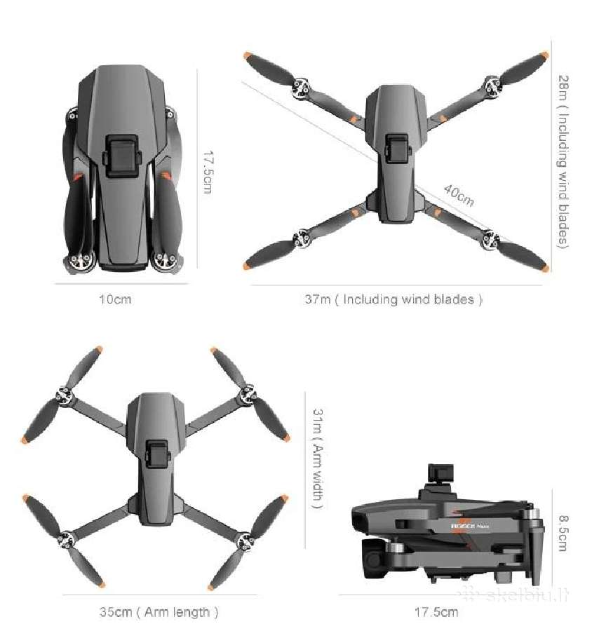 Dronas R601 Max su dviejomis kameromis GPS ir WiFi - nuotraukos Nr. 6