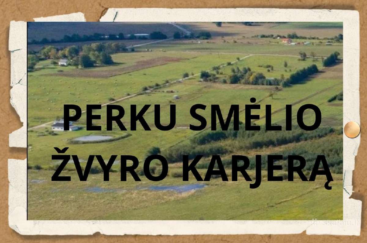 Perku smėlio žvyro karjerą