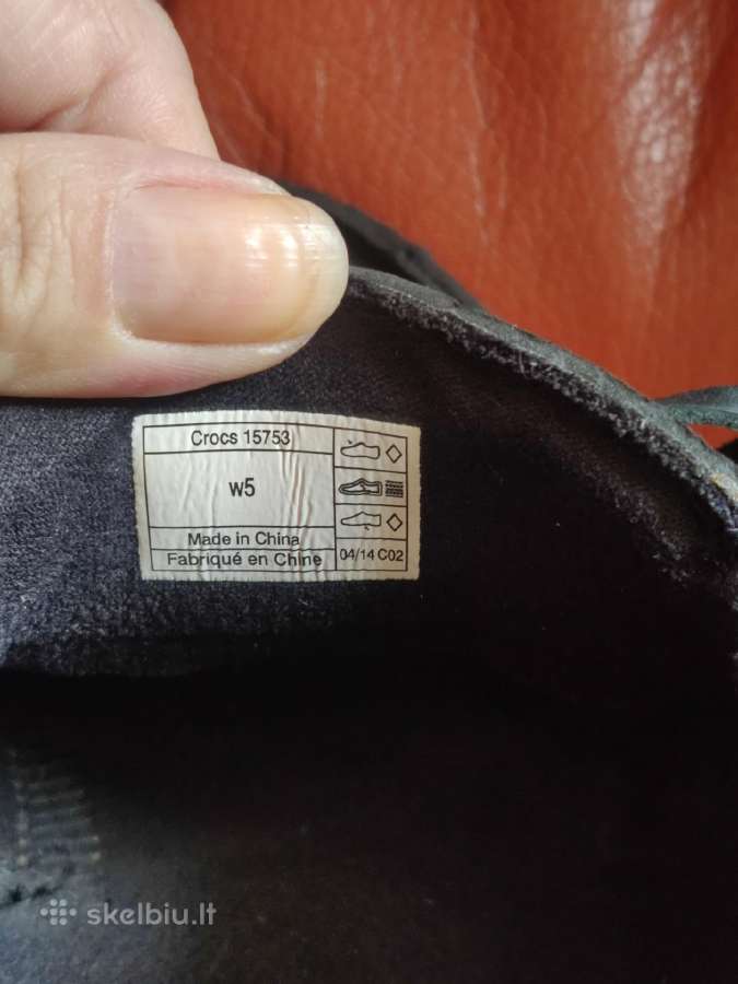 Crocs mokasinai 35 dydis (W5) juodi mergaitei - nuotraukos Nr. 5