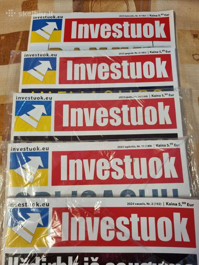 Investuok leidinių rinkinys 5 vnt 2023 - 2024 m,
