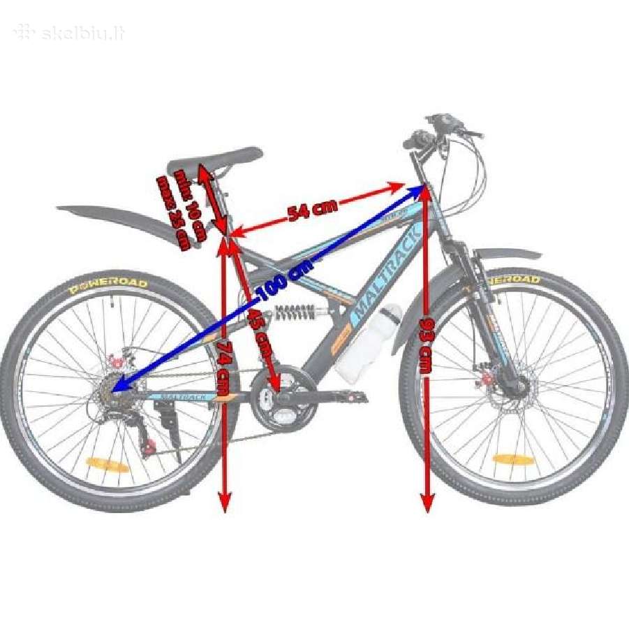 Dviratis Maltrack Target 26" Shimano Juodas/raud - nuotraukos Nr. 9