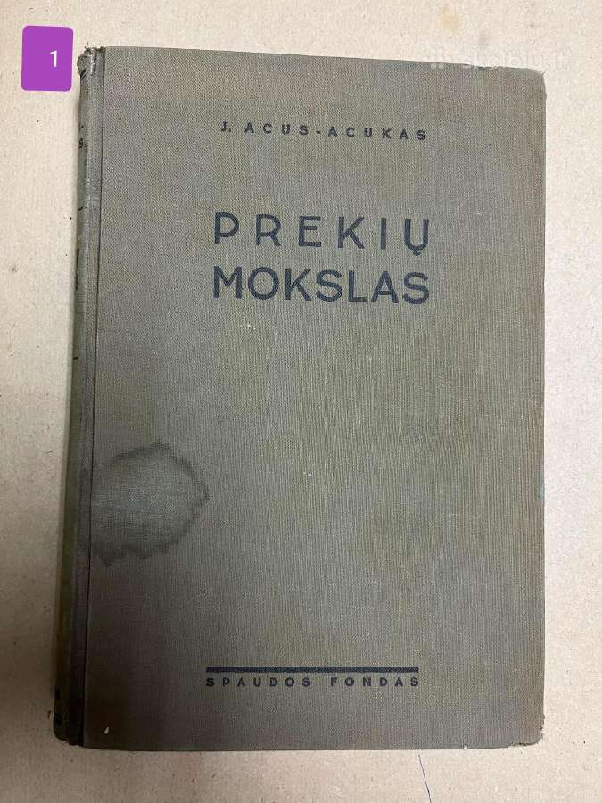 J. Acus-acukas. Prekių mokslas.