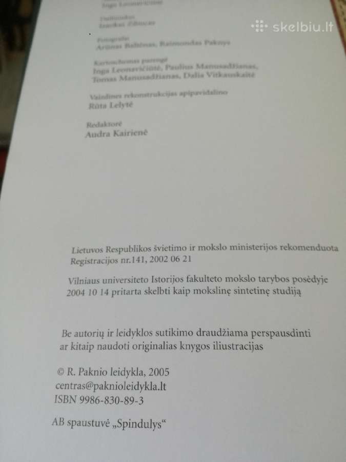 A.bumblauskas Senosios Lt.1009-1795 istorija 2005 - nuotraukos Nr. 2