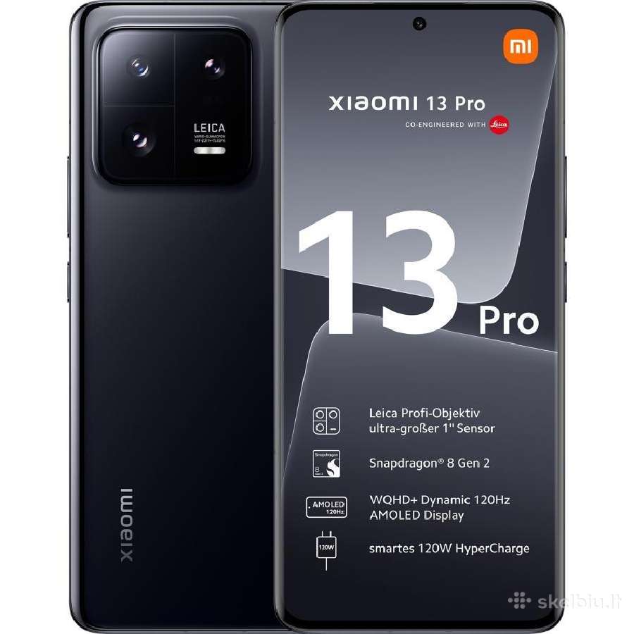Naujas Xiaomi 13 Pro 5G 256gb 12gb RAM su Garant.