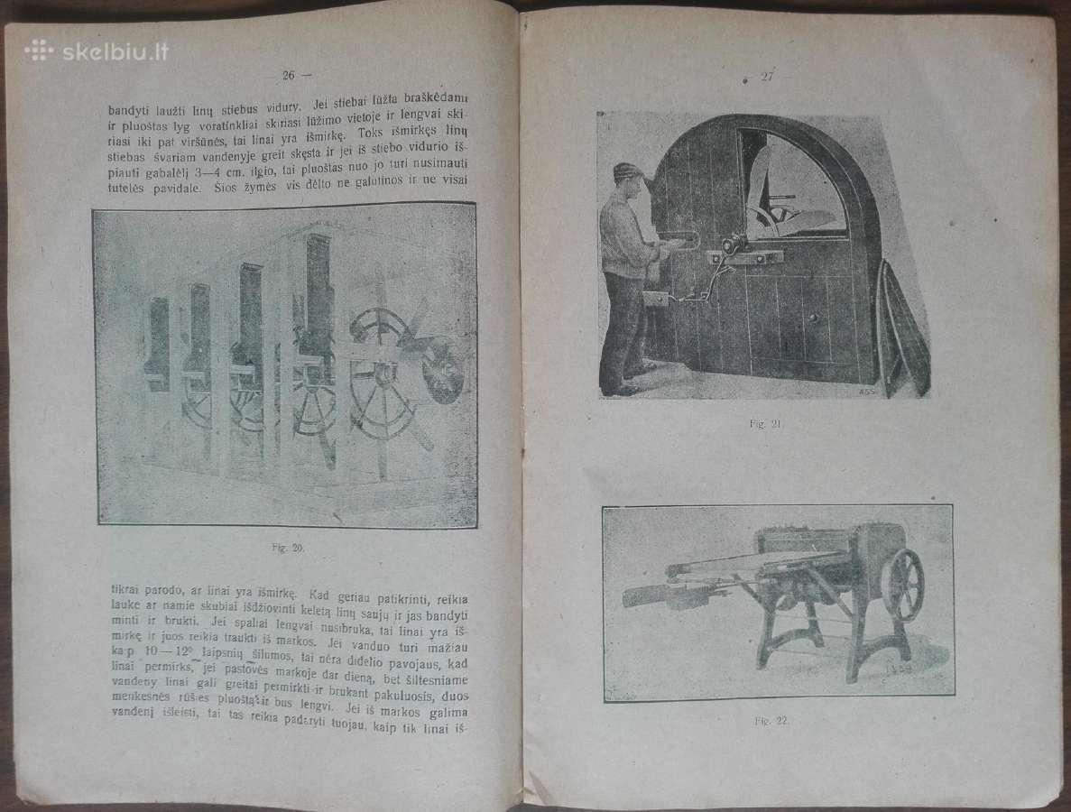 1591. Ūkiškas Linų Apdirbimas reta antikvarinė-kol - nuotraukos Nr. 4